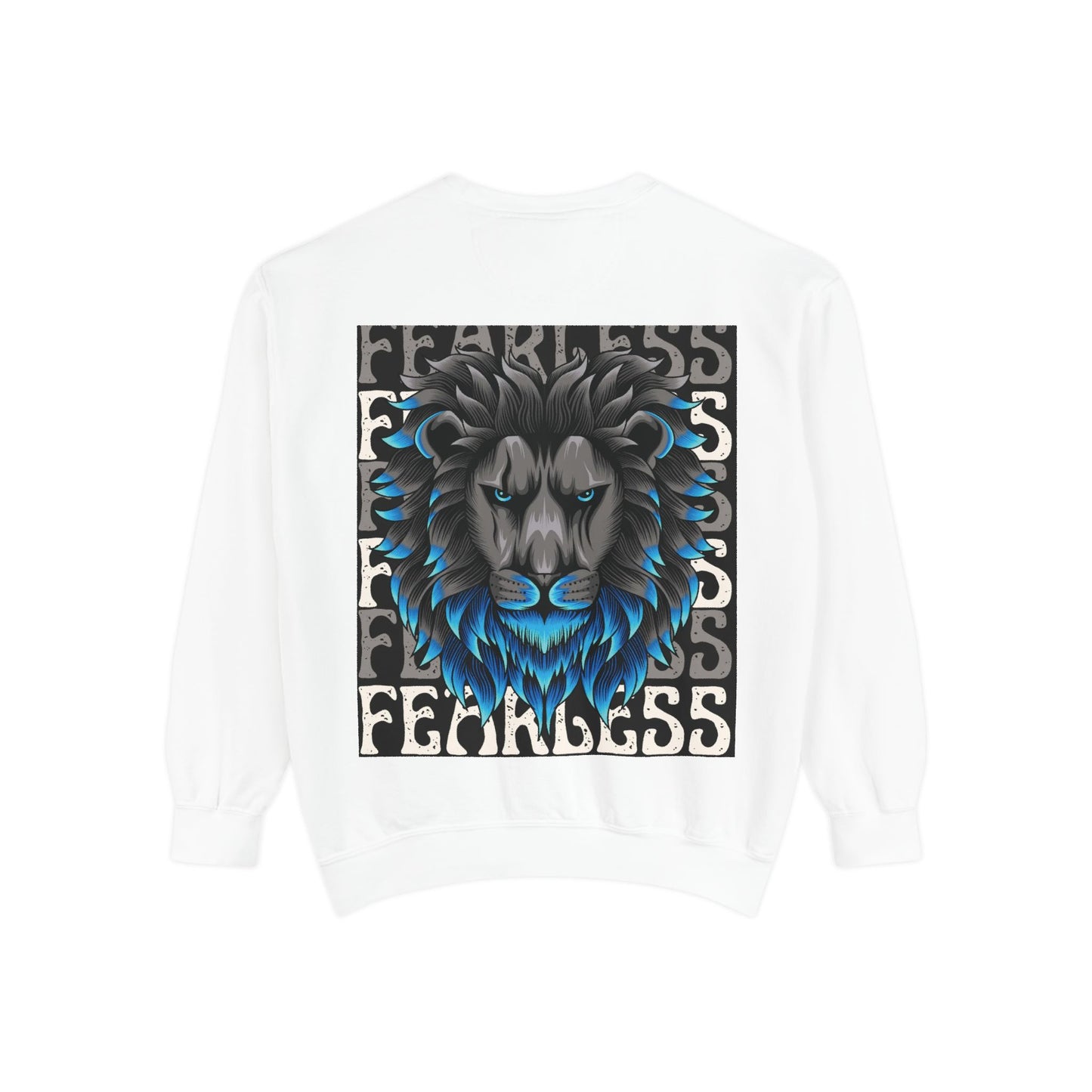 Fearless Lion Unisex Garment-Dyed Sweatshirt | Bold Graphic Apparel for Animal Lovers