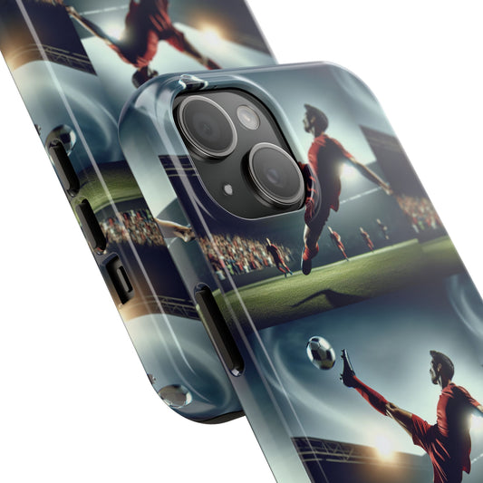 Soccer Player Tough Phone Case - Durable Protection for Sports Fans