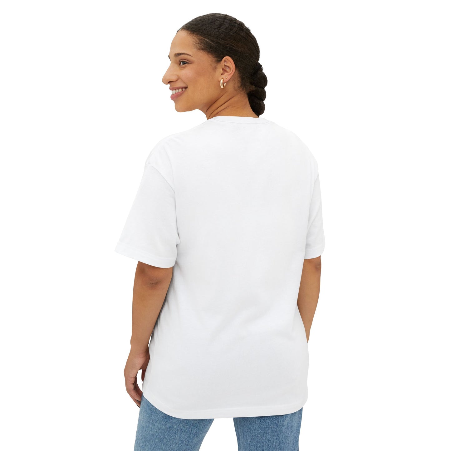 Nature-Inspired Unisex Oversized Boxy Tee - Artistic Floral Design